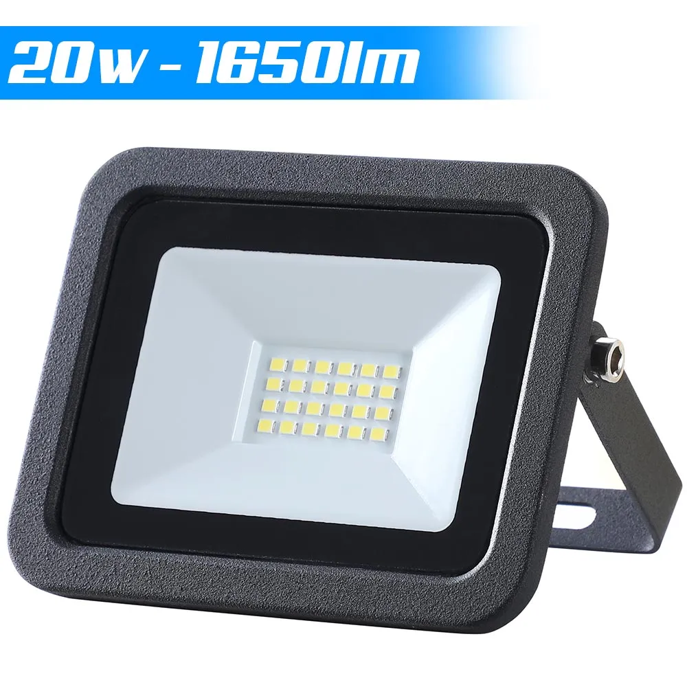 Faro Led 20W Luce Alta Luminosita 1650lm Faretto Esterno Slim Bianco Freddo IP65