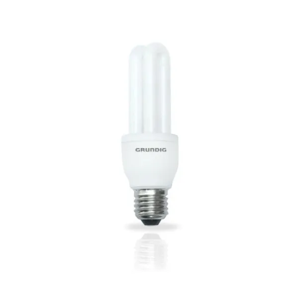 Grundig Lampadina a Risparmio Energetico Forma 2 Tubi Mini 7W E27 luce calda