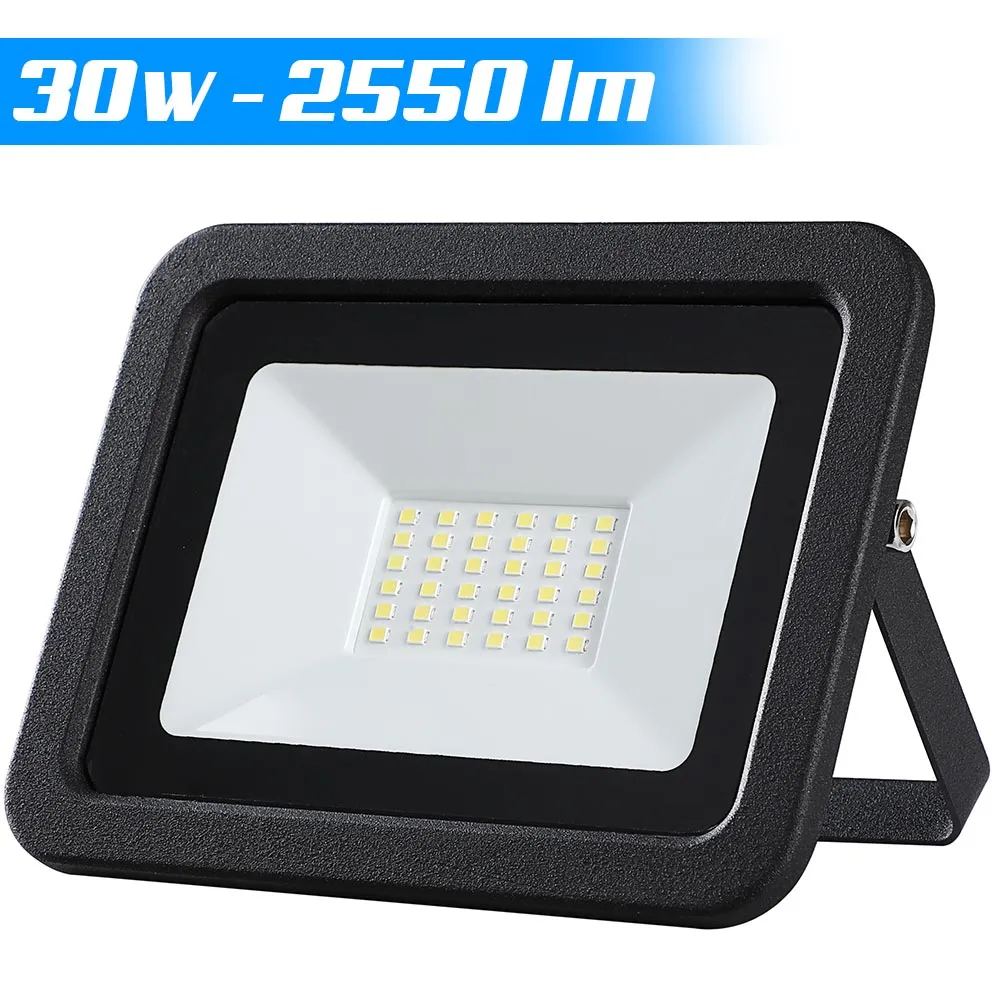 Faro Led 30W Luce Alta Luminosita 2550lm Faretto Esterno Slim Bianco Freddo IP65