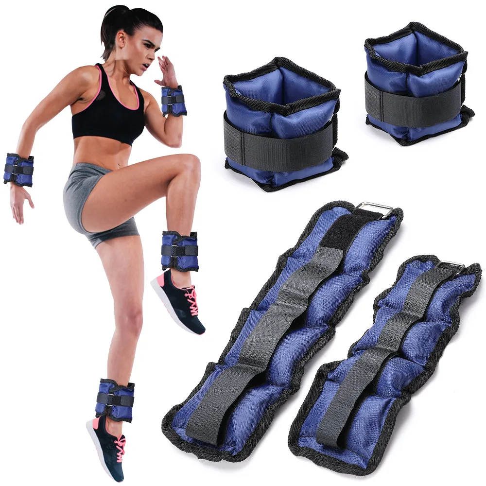 Set 4 Pesi Polsi e Caviglie 2 kg + 1 kg Allenamento Palestra Aerobica Fitness