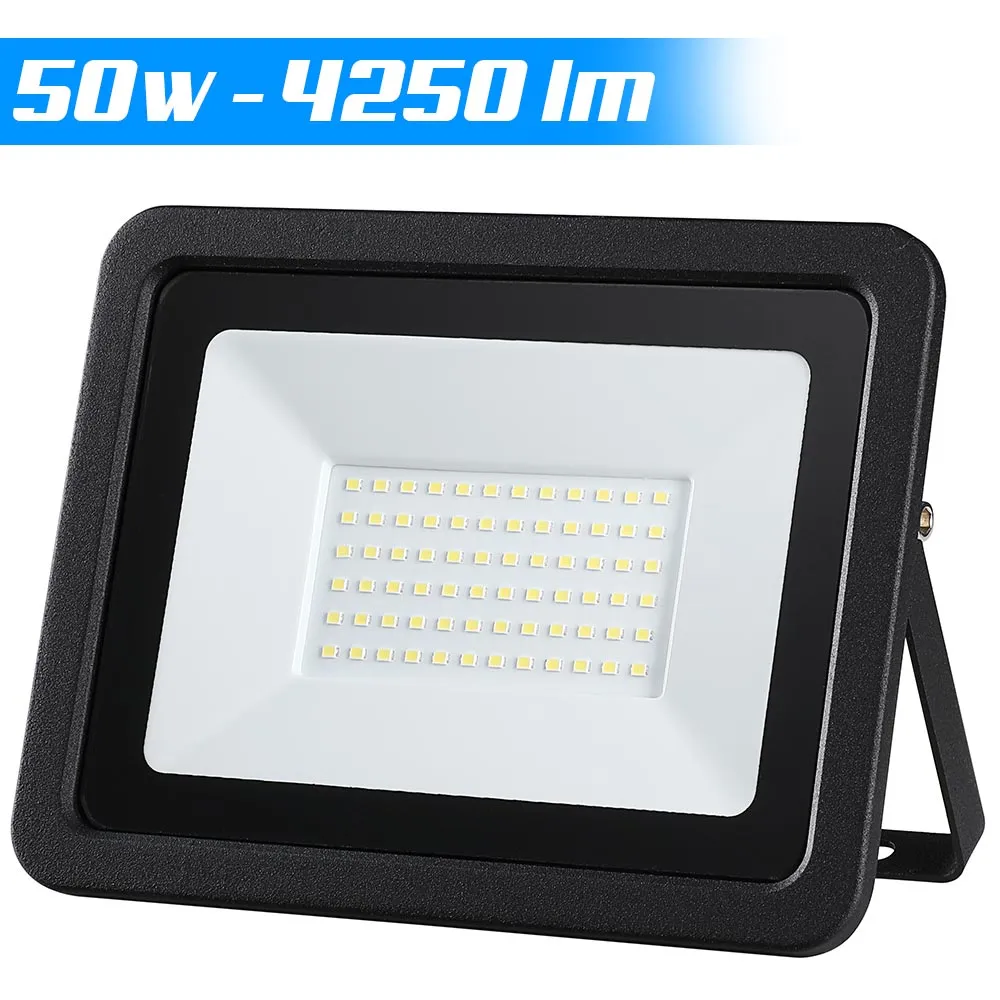 Faro Led 50W Luce Alta Luminosita 4250lm Faretto Esterno Slim Bianco Freddo IP65