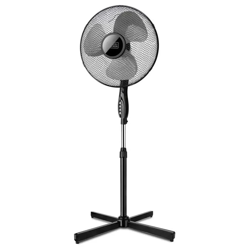 Ventilatore Colonna Piantana 40W Pale 40cm 3 Velocita Altezza Regolabile Nero