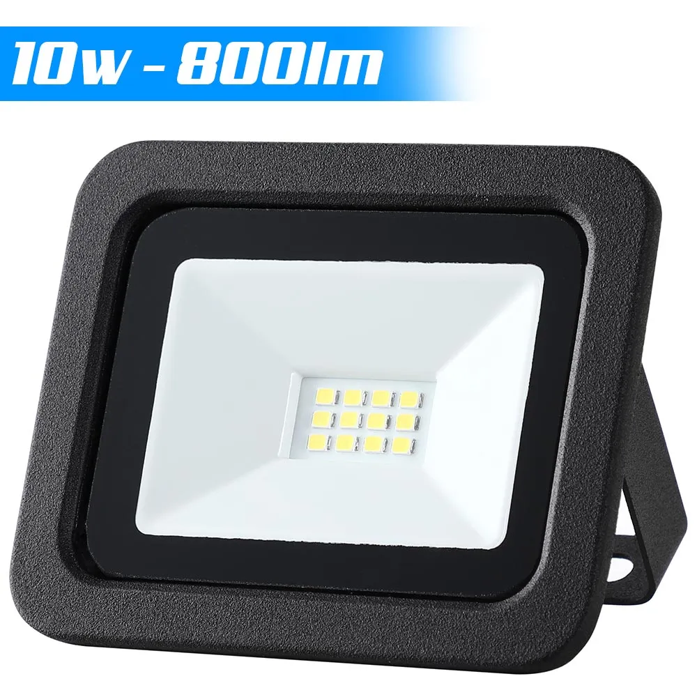 Faro Led 10W Luce Alta Luminosita 800lm Faretto Esterno Slim Bianco Freddo IP65