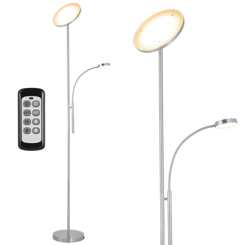 Lampada PIantana da Terra Touch LED 36W 2000Lm 2 Luci Dimmerabile + Telecomando