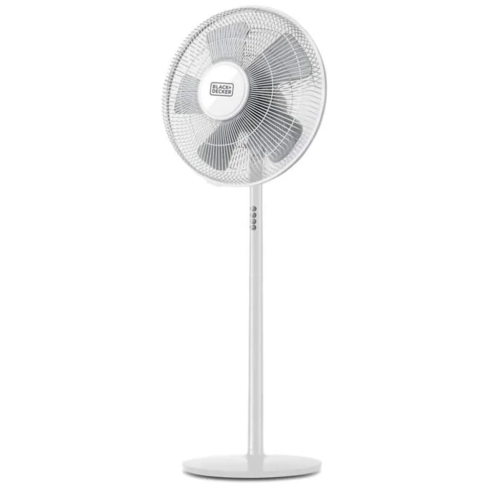 Ventilatore a Colonna Piantana 60W 5 Pale 3 Velocita e Altezza regolabile Bianco