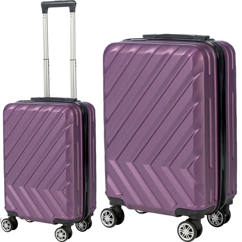 Valigia Trolley Bagaglio a Mano Enrico Coveri Guscio Rigido ABS 4 Ruote Viola