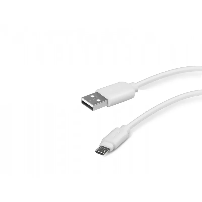 Cavo Ricarica e Dati Con Connettori USB 2.0 e MIRCO USB Lunghezza 1 Metro Bianco