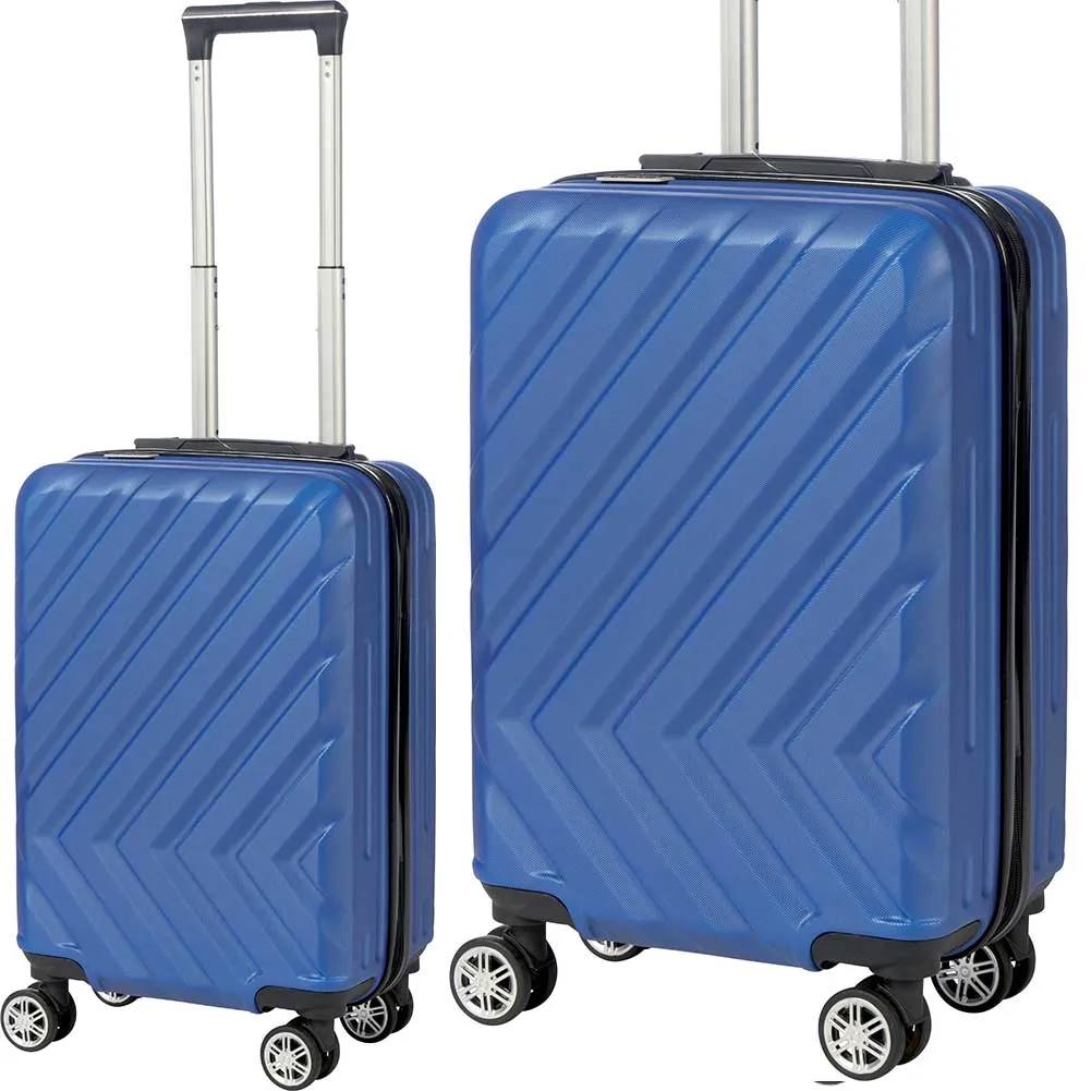 Valigia Trolley Bagaglio a Mano Enrico Coveri Guscio Rigido ABS 4 Ruote Blu