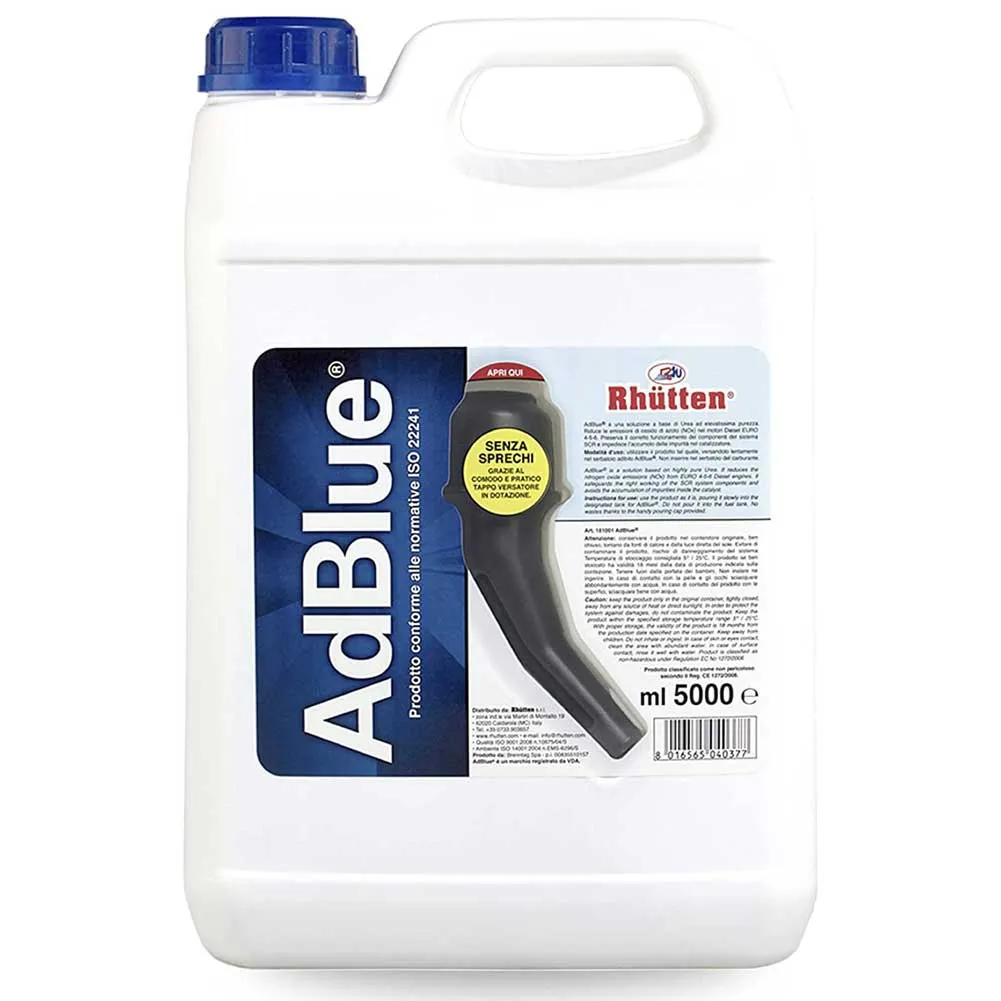 Rhutten Additivo Adblue per Motori Diesel a Base Urea Con Beccuccio 5Lt