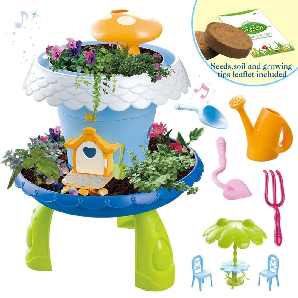 Playset Giardino Incantato in Miniatura Giochi Giocattoli Bambini Luci e Suoni