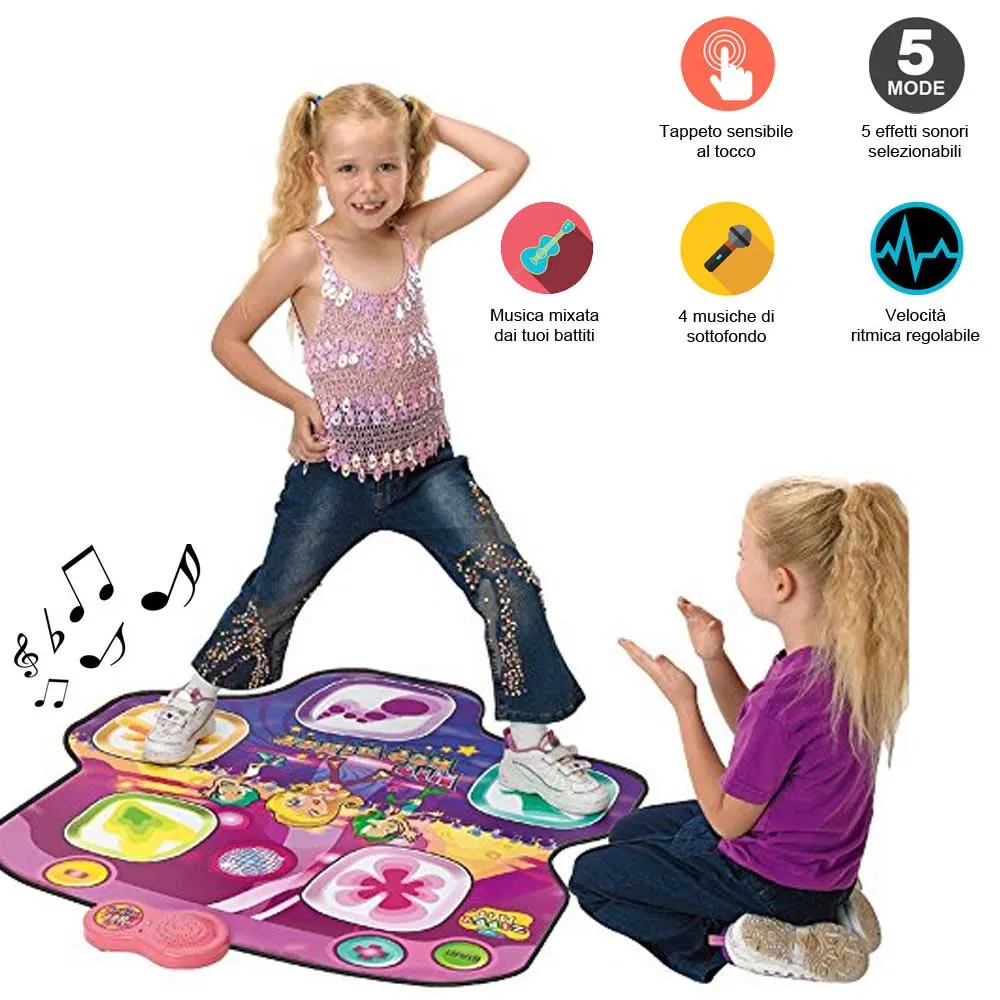 Tappeto Musicale Da Ballo Hip Hop Mixer Playmat Crea Musica Ritmo Regolabile