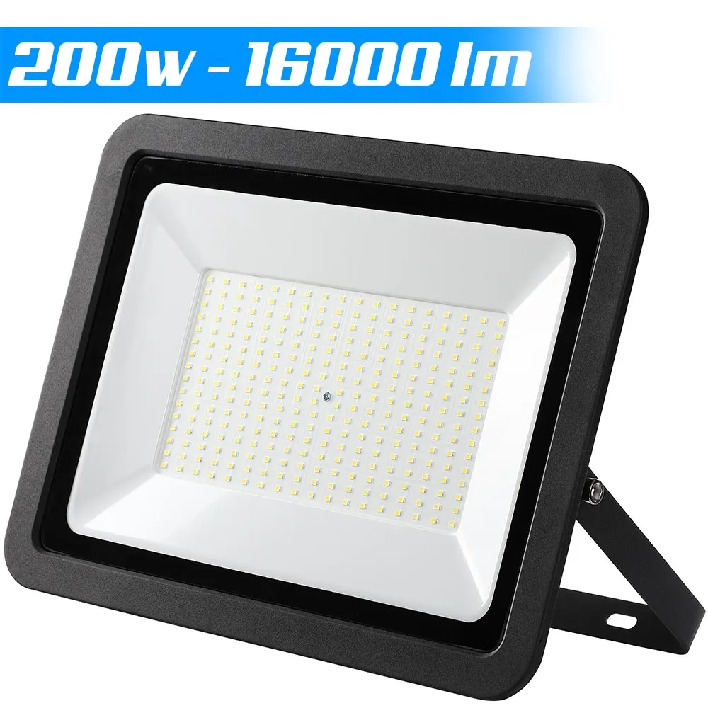 Faro Led 200W Luce Alta Luminosita 16000lm Faretto Esterno Slim Bianco Freddo