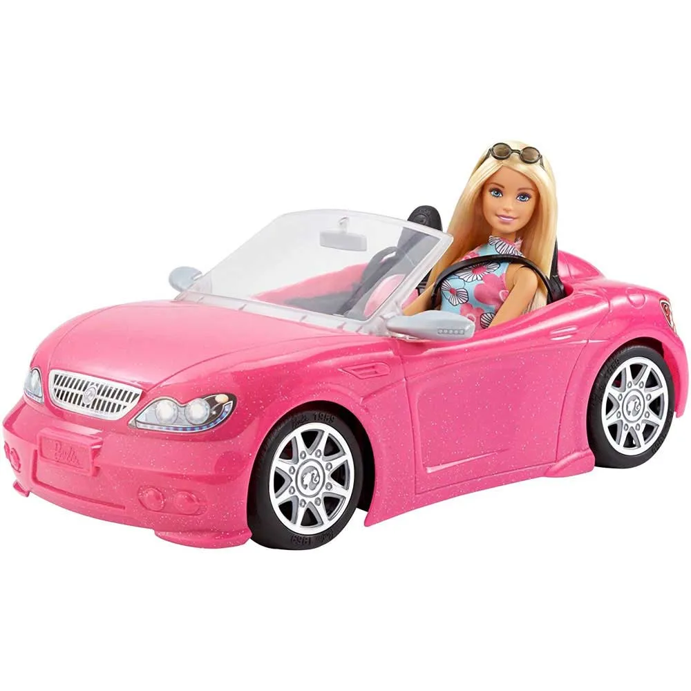 Barbie e La Sua Auto Cabrio Rosa Macchina Decappottabile Mattel Gioco Bambine