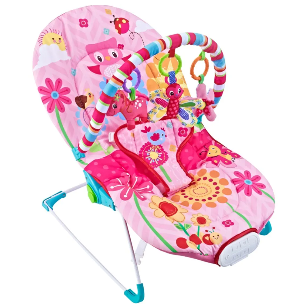 Dondolo Sdraietta Neonati Vibrante Musicale Fitch Baby con Giocattoli Pendenti