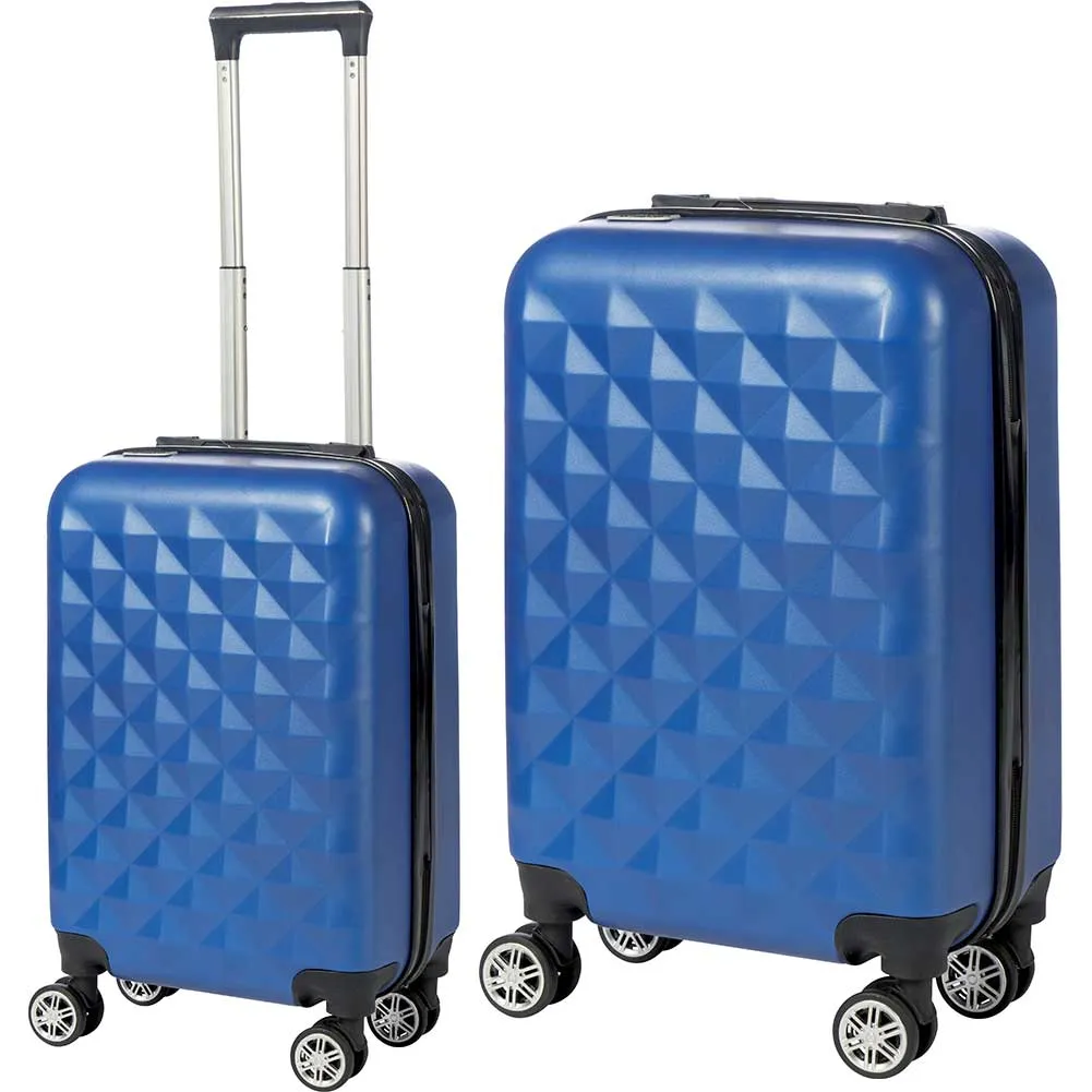 Valigia Trolley Bagaglio a Mano Enrico Coveri Guscio Rigido ABS 4 Ruote Blu