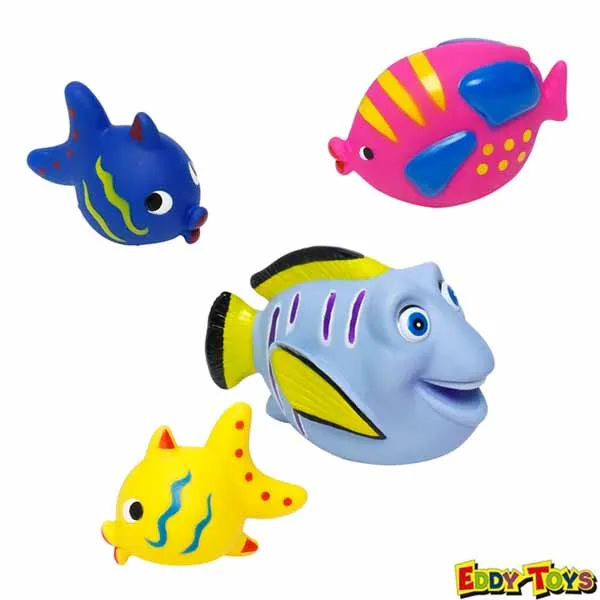 Pesci per Vasca da Bagno 4 pz Modelli Assortiti Animali Pesciolini Pesce Bambini