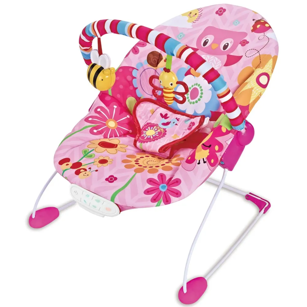 Dondolo Sdraietta Neonati Vibrante Musicale Fitch Baby con Giocattoli Pendenti