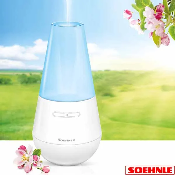 Diffusore Di Aromi Essenze a Ultrasuoni Con Luce Led Blu Soehnle 68025 Valencia