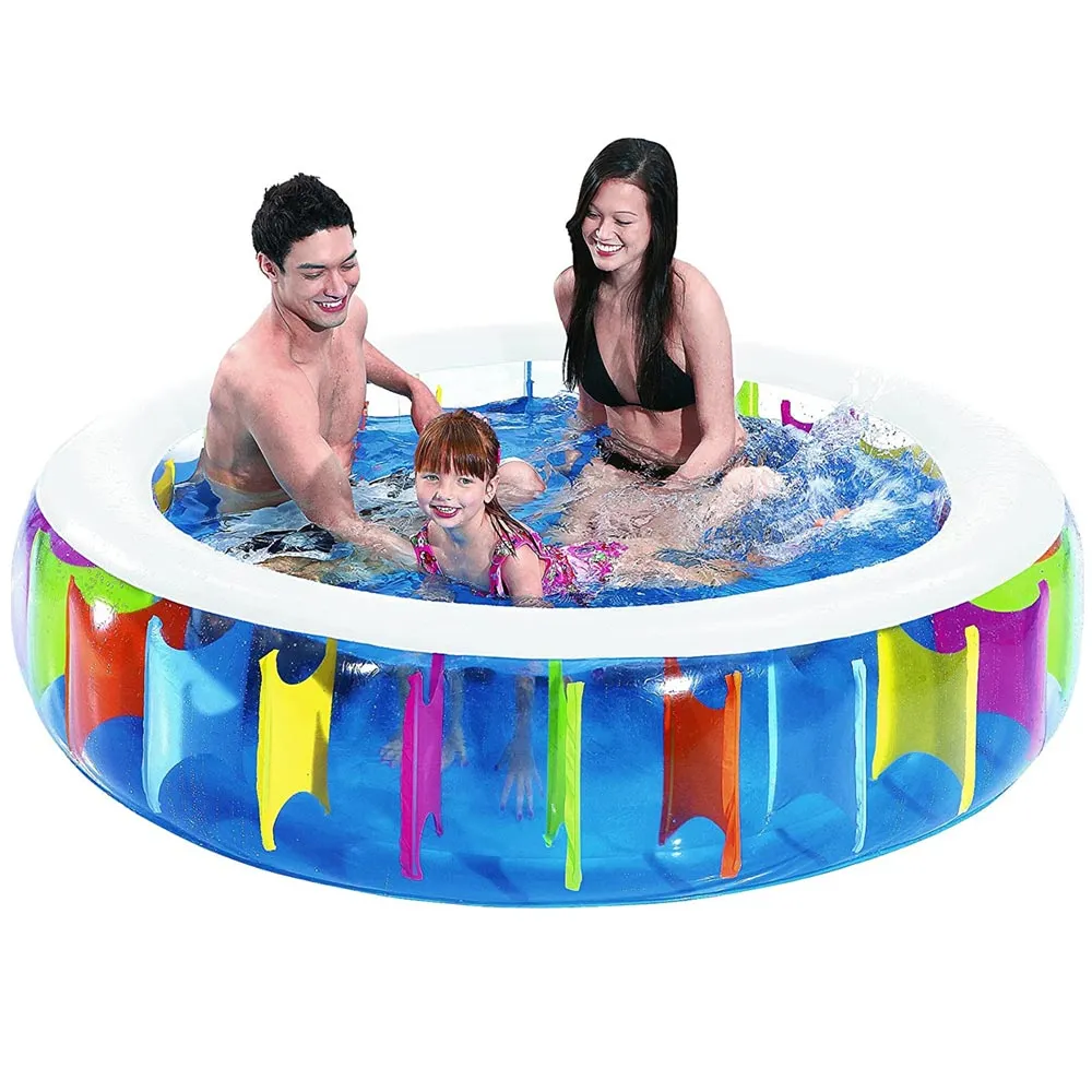 Piscina Gonfiabile Fuoriterra Rotonda Family Multicolore 190x50cm da Giardino