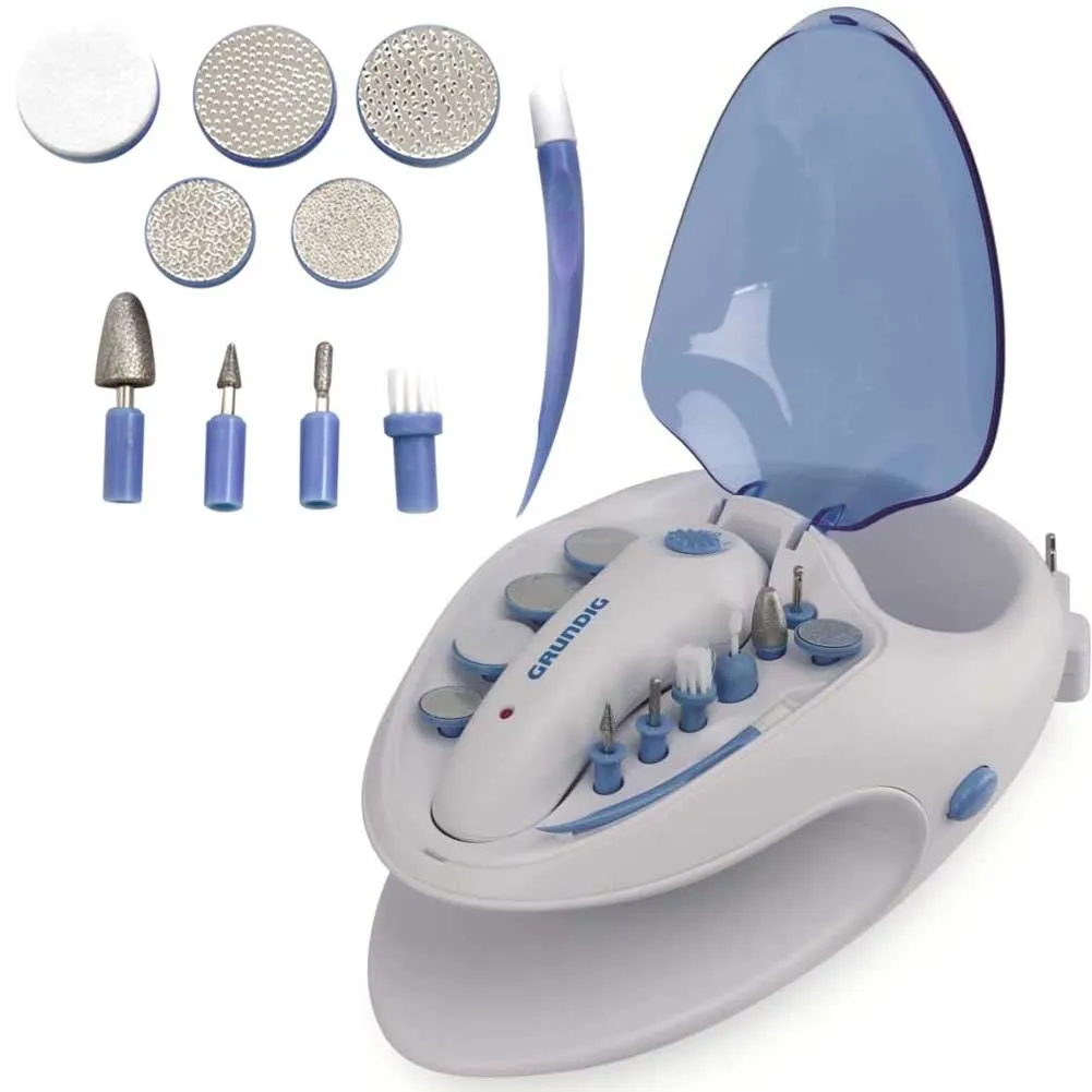 Set Fresa Lima Elettrica Manicure Pedicure + Asciuga Smalto Unghie e Lavaggio