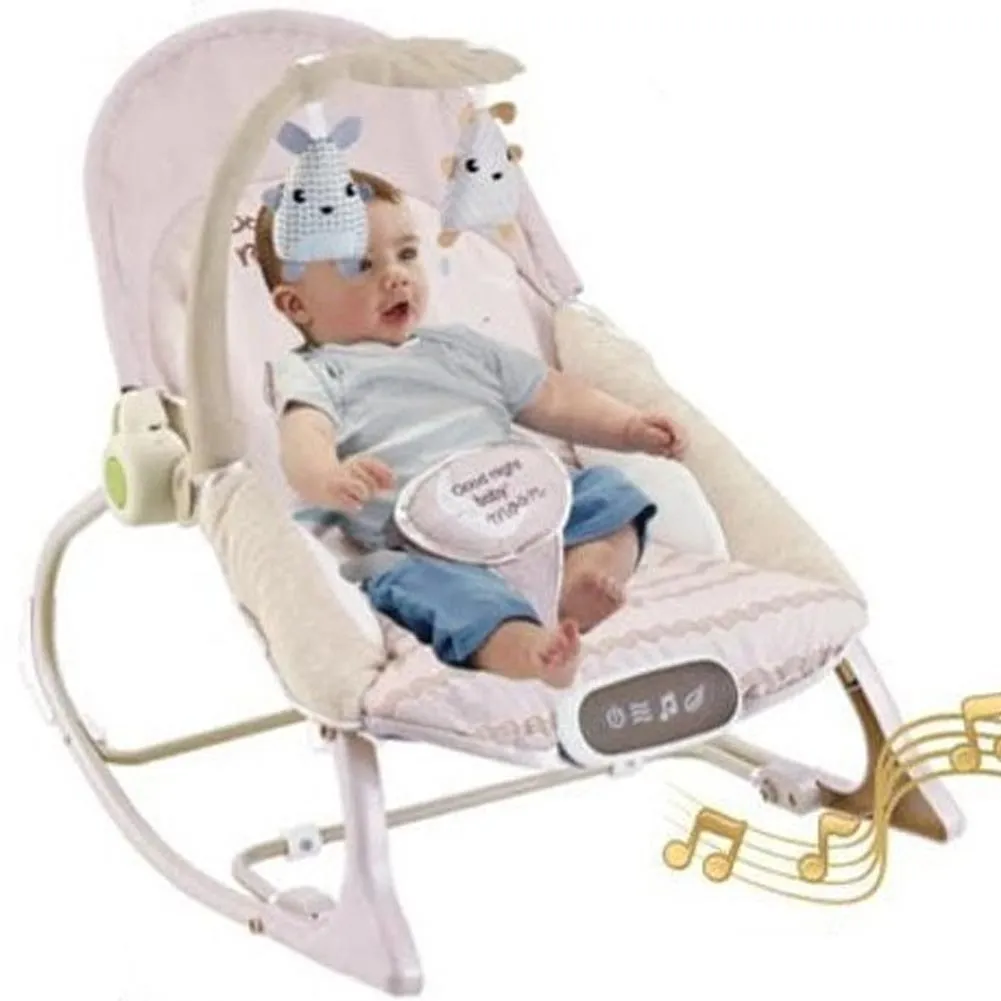 Dondolo Sdraietta Neonati Vibrante Musicale Fitch Baby Schienale Reclinabile