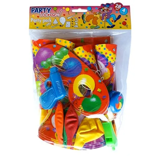 Set Completo Per Feste Party Compleanni Ricorrenze 28 Pezzi per 4 persone