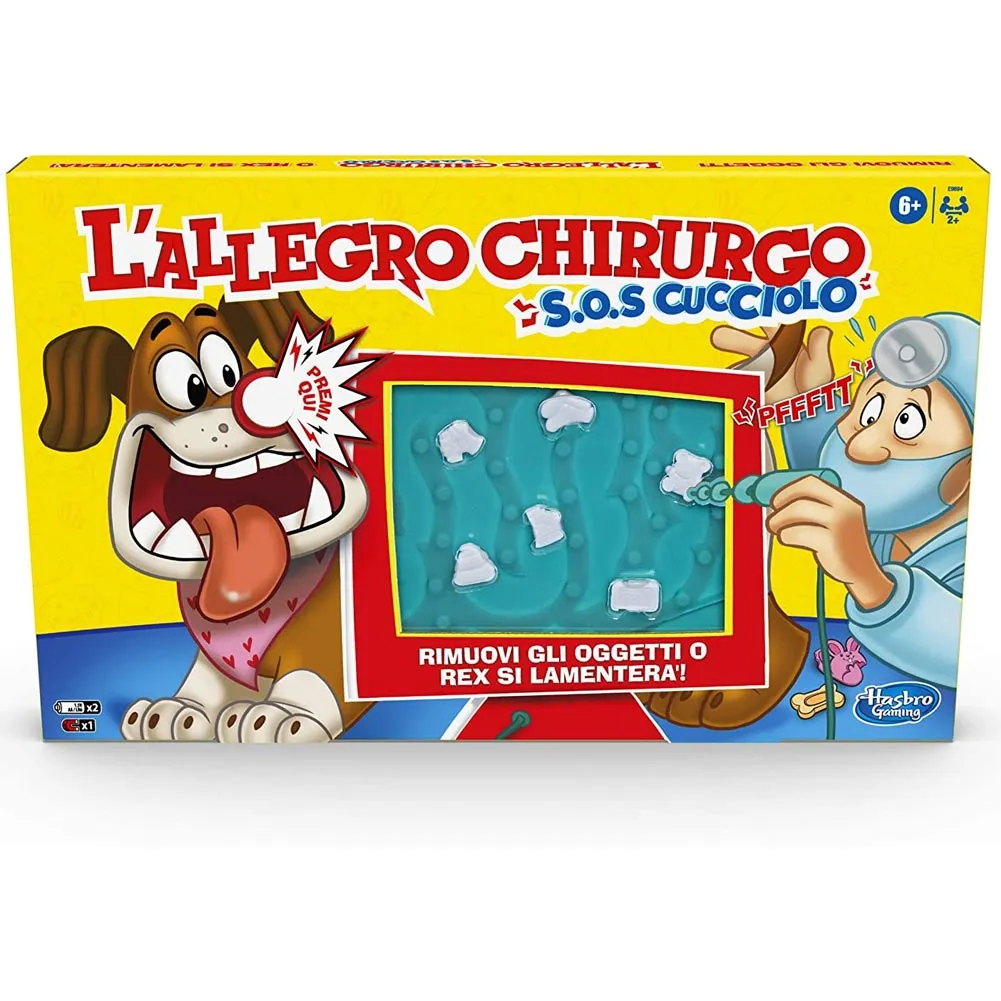 Gioco di Societa da Tavolo L'allegro Chirurgo SOS Cucciolo Giocattolo Bambini