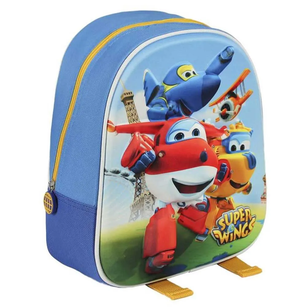 Zaino Zainetto Asilo Super Wings 3d Effetto Rilievo 28 Cm Edizione Scuola 17-18