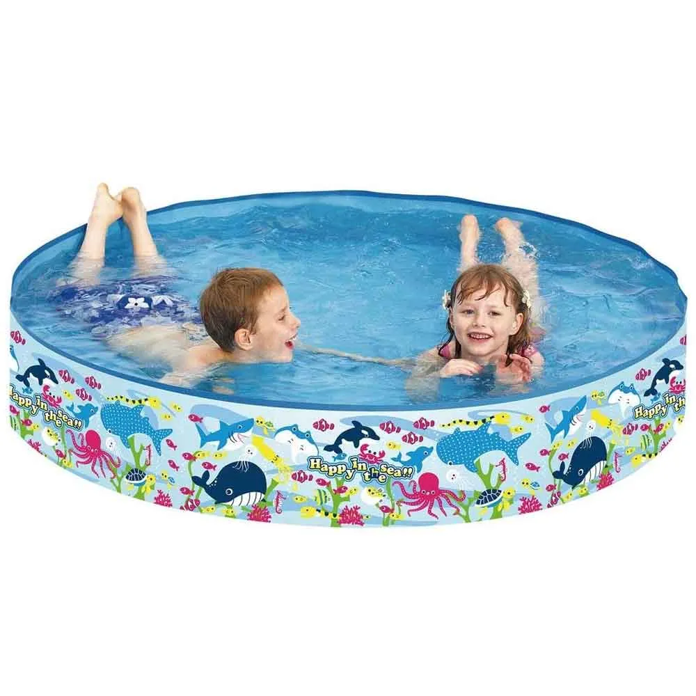 Piscina Rigida Fuoriterra Giardino Acquari per Bambini Acquario 150x25cm 350Lt