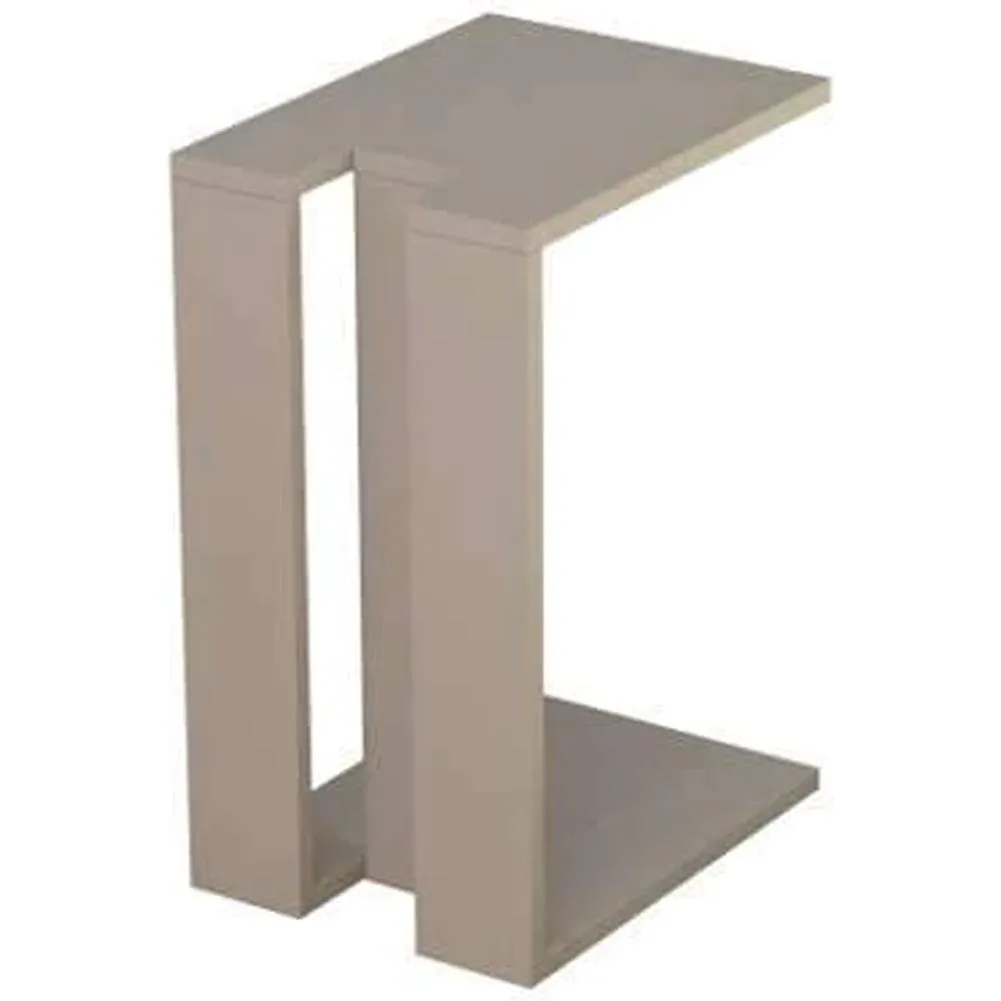 Tavolino da Caffe Porta PC Laterale Divano in Legno MDF Tortora 57x40x30cm