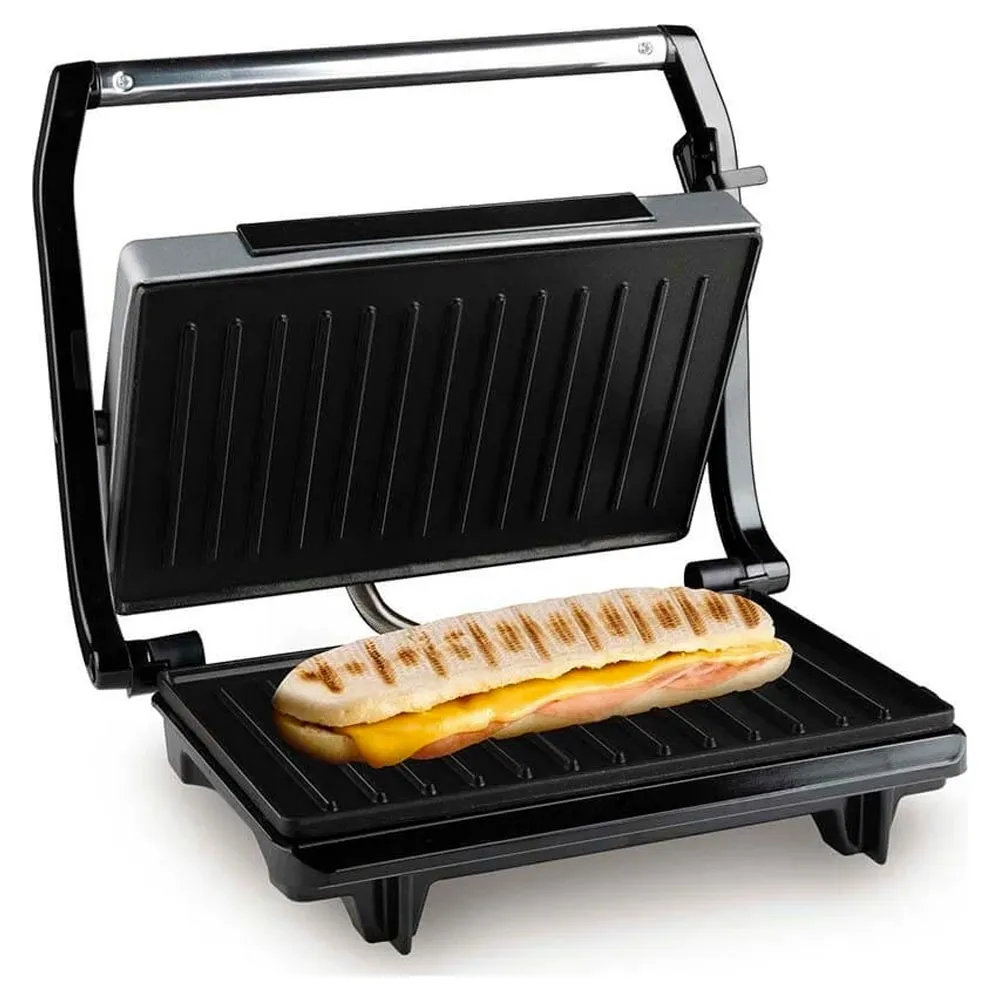 Bistecchiera Elettrica Piastra Griglia Grill Antiaderente 700W Toast Panini