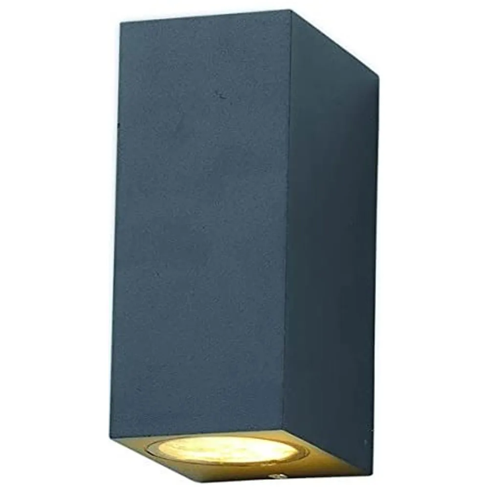 Lampada Paletto Luce Parete Alluminio Applique Illuminazione Esterno 2 Faretti