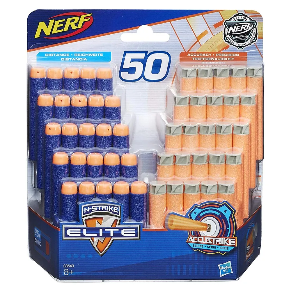 Nerf Ricarica da 50 Dardi Elite ed Accustrike Pistola Fucile Giocattolo Bambini