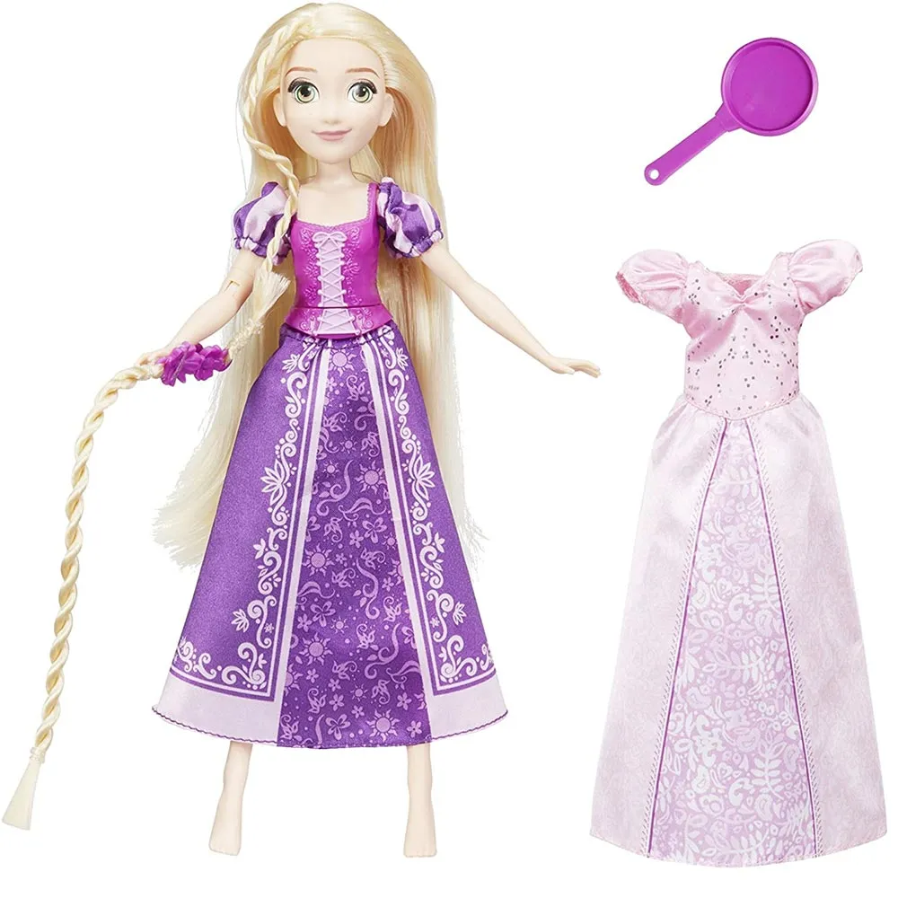 Bambola Disney Princess Rapunzel 2 Abiti e Movimento Frusta Giocattolo Bambini