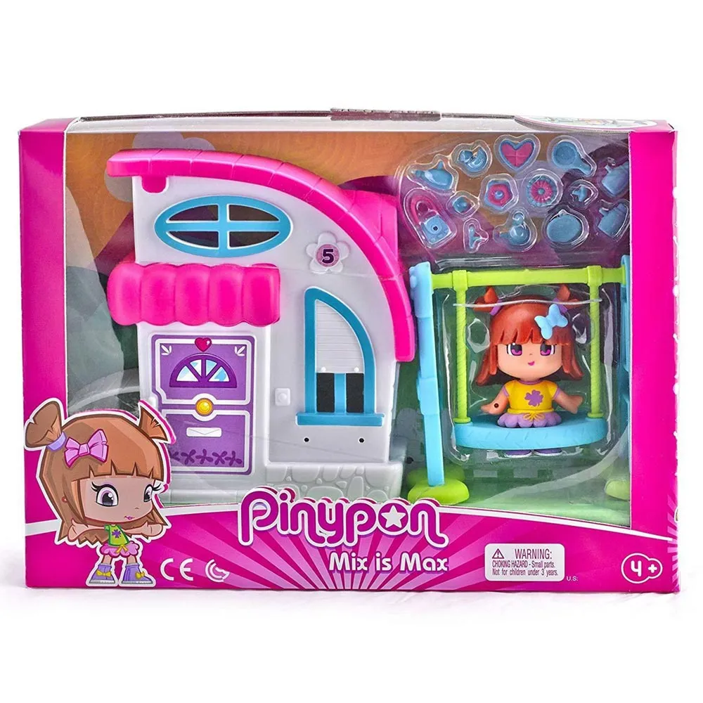 Pinypon Mix Max Minicasa con Altalena Bambola e Accessori Giocattolo Bambini