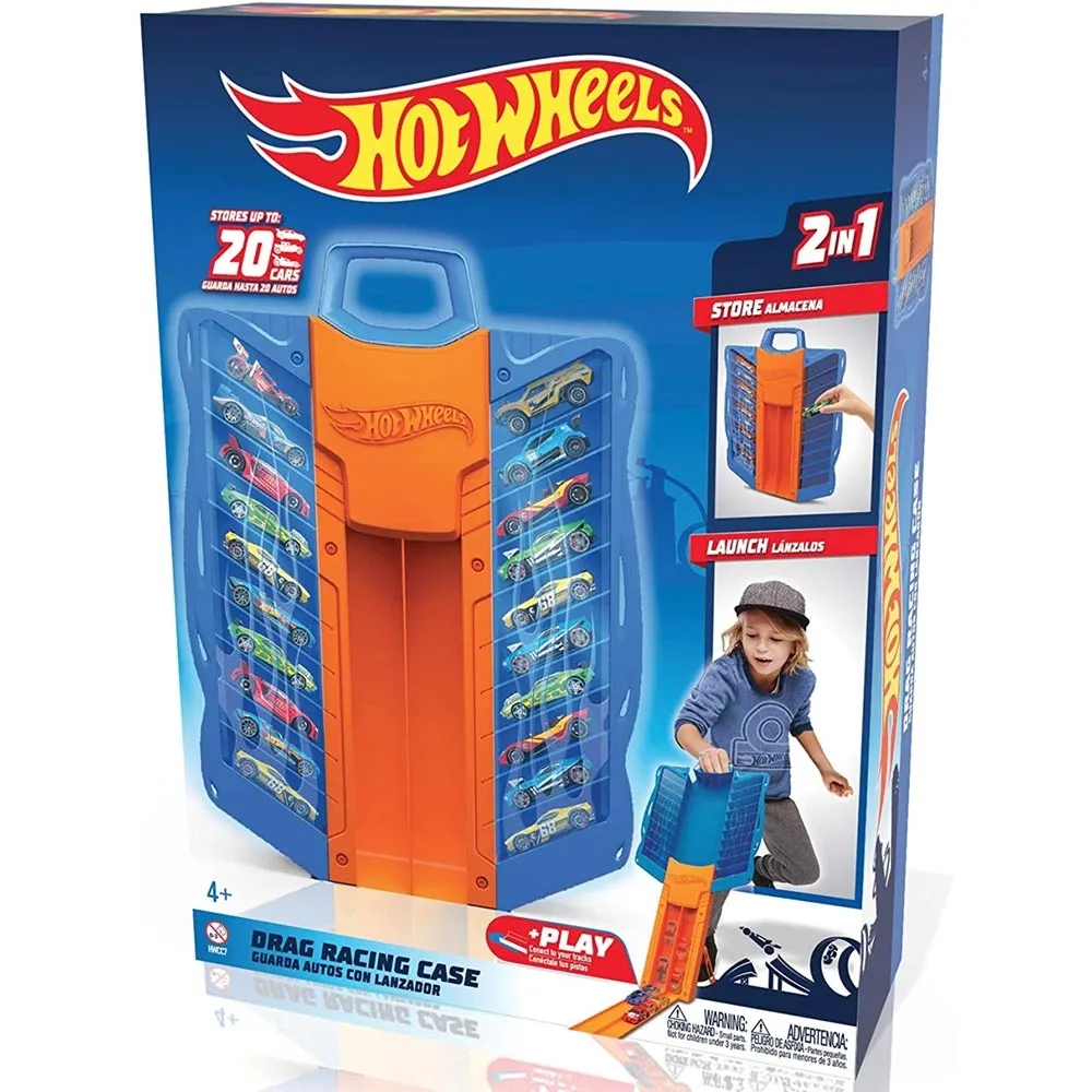 Hot Wheels Car Case Multidrag Racer Valigetta Porta Macchinine e Pista di Lancio