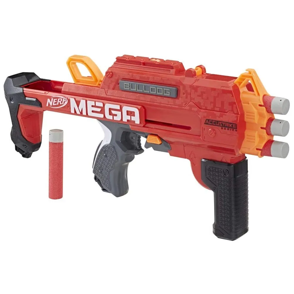 Fucile Giocattolo Bambini Nerf N-Strike Mega Bulldog con 3 Munizioni Accustrike