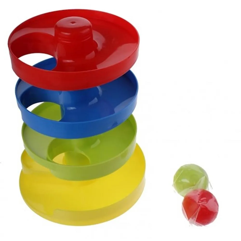 Gioco Prima Infanzia Torre Scivolo con 2 Palline Giocattolo Bambini Neonato