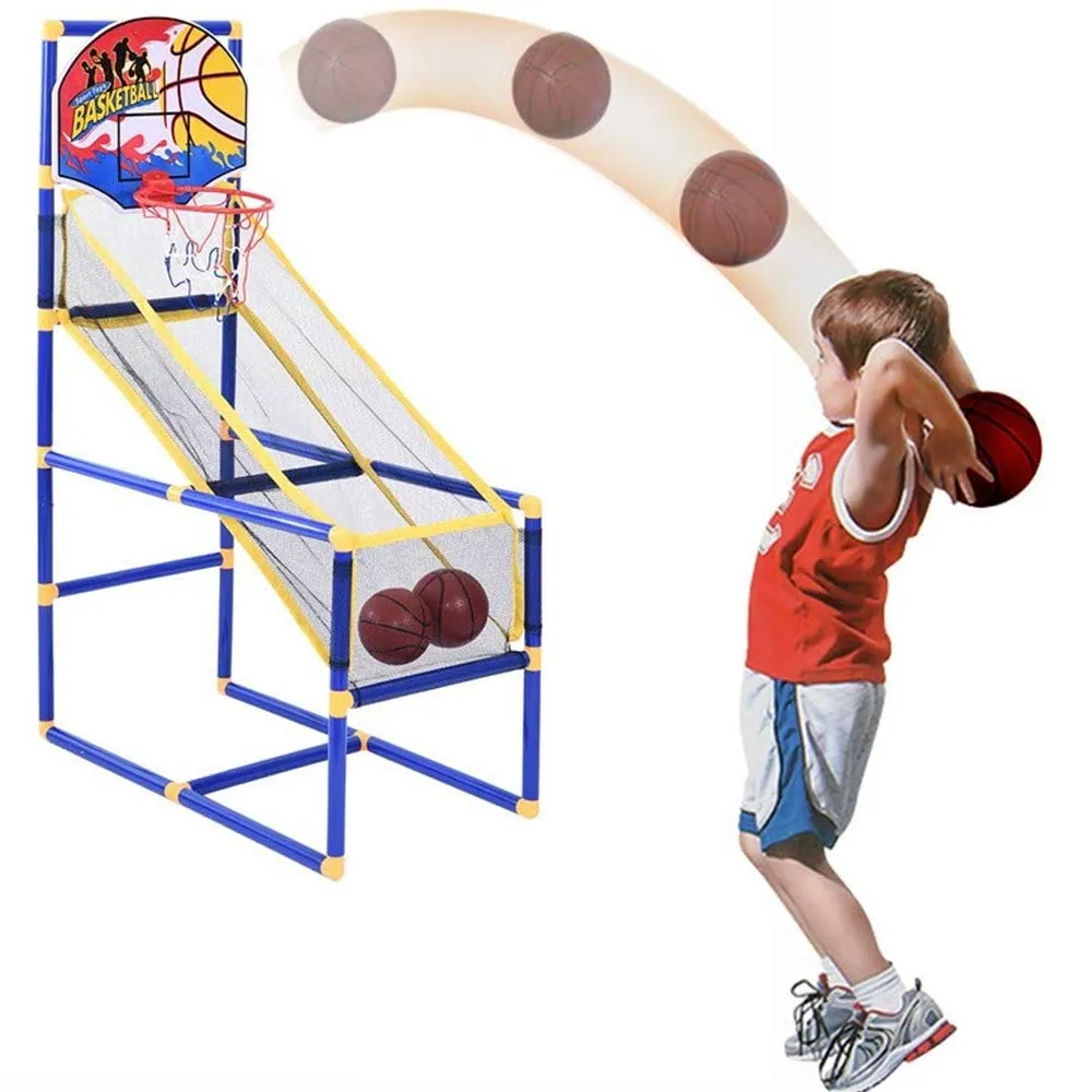 Canestro Basket Arcade Palla Canestro Sala Giochi Pallone Gonfiatore 120x79x45cm