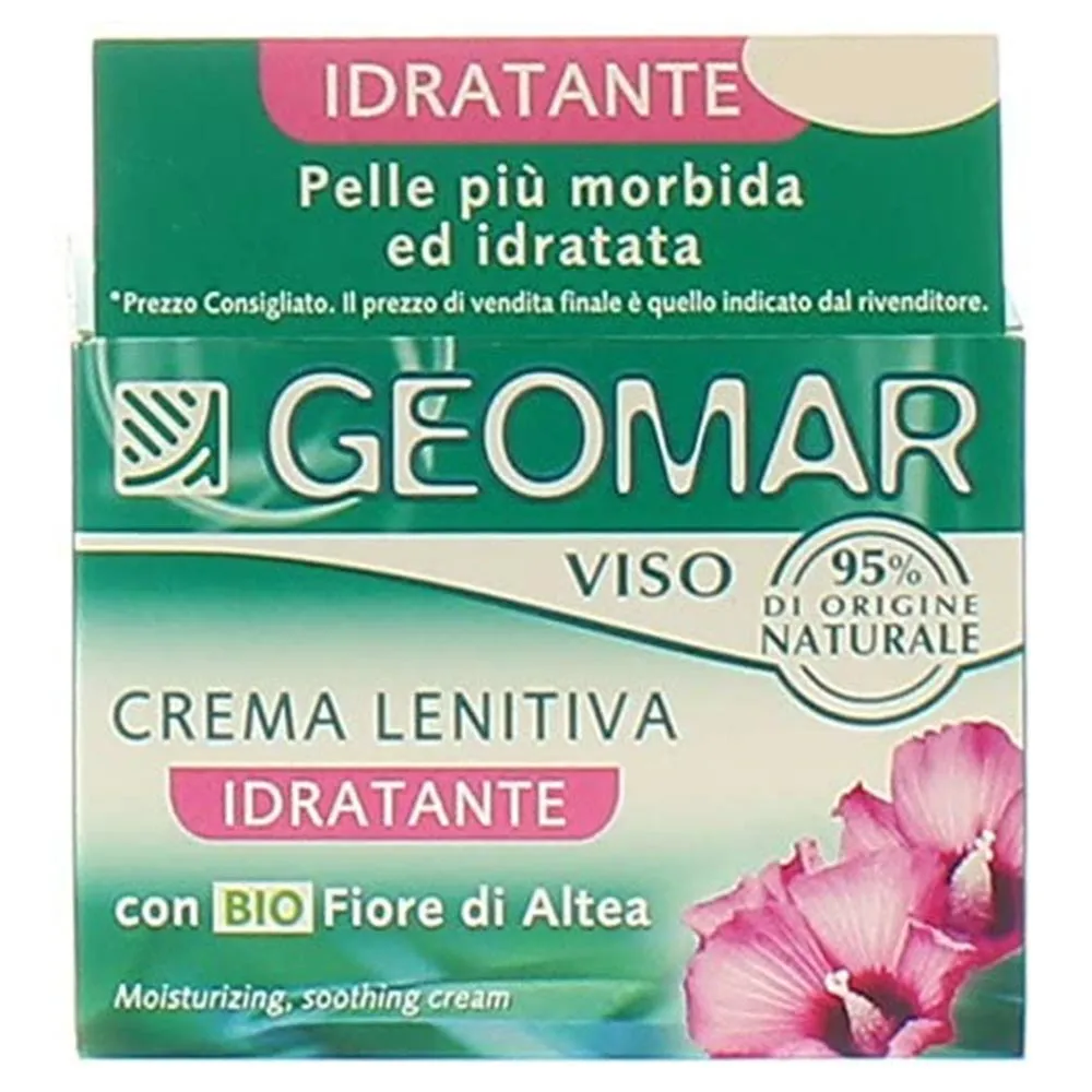 Geomar Crema Viso Idratante Lenitiva con Bio Fiori di Altea 50ml Pelle Morbida