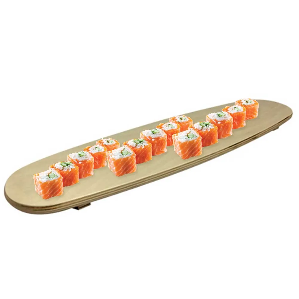 Tagliere Ovale 52x14cm in Legno Multistrato Con Piedini Sushi Salumi Formaggi