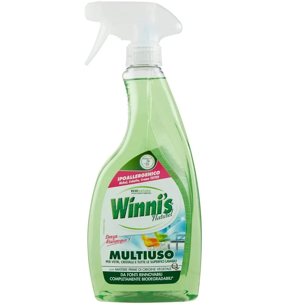 Winni's Naturel Spruzzo Multiuso Per Vetri e Cristalli Senza Risciacquo 500ml