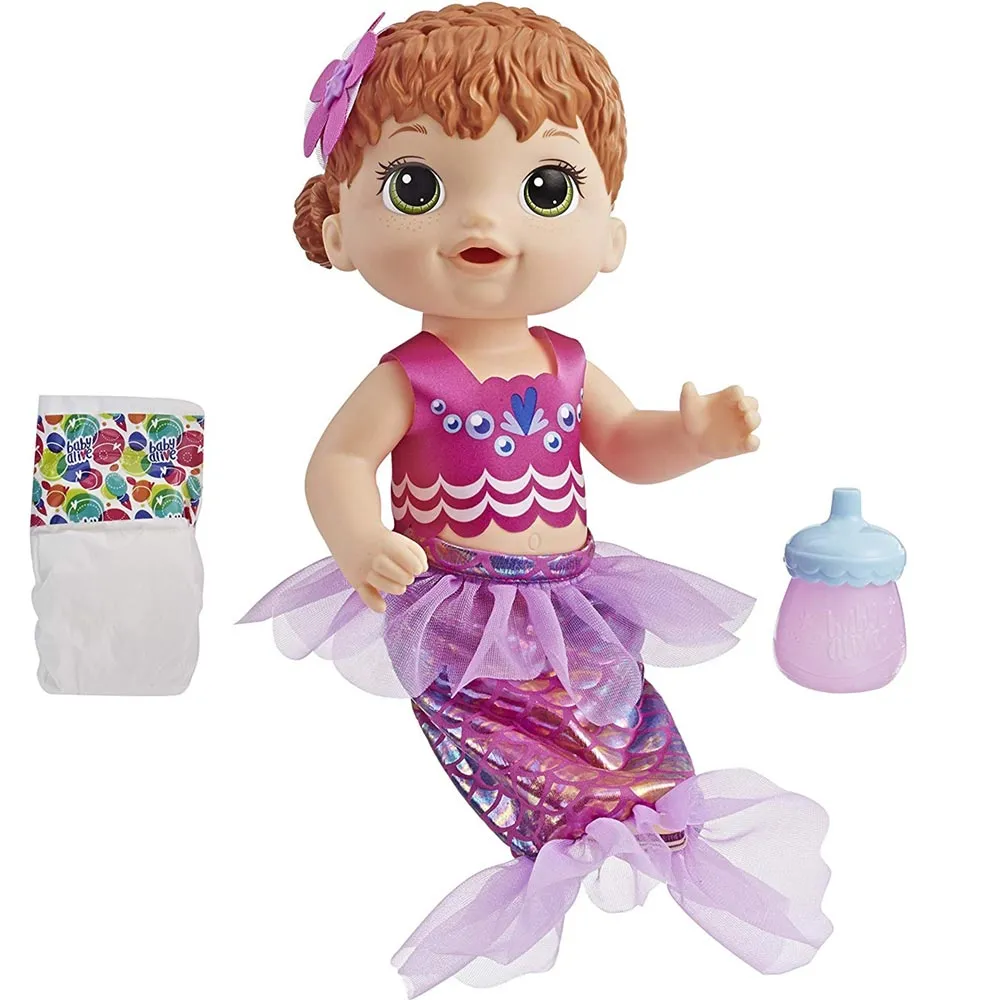 Bambola Baby Alive Magica Sirena Bambolotto con Gonna Trasformabile e Accessori