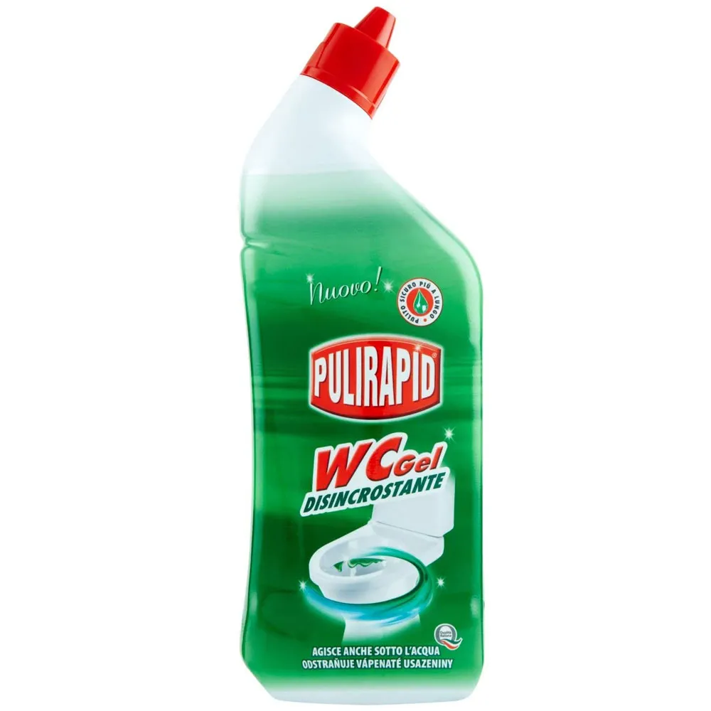 Pulirapid WC Gel Disincrostante Detersivo Bagno 750ml agisce Anche Sotto Acqua