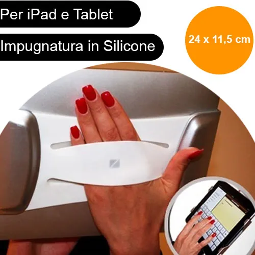 Reggi iPad Tablet in Silicone 24x11,5 cm Supporto Flessibile Impugnatura Mano