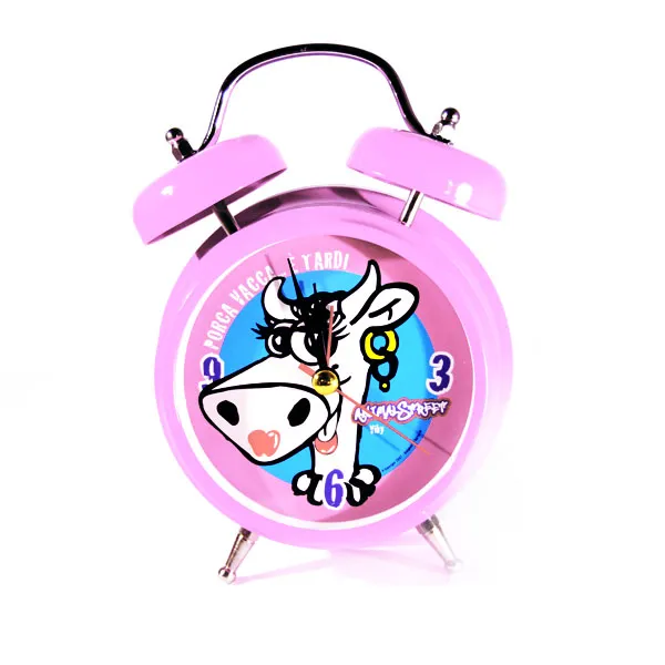 Sveglia Orologio Piccola Animal Street Vicky con Verso Animale Colore Rosa