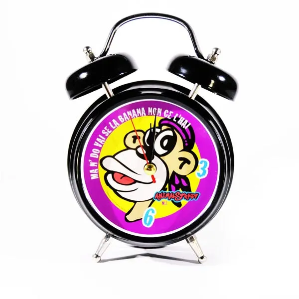 Sveglia Orologio Piccola Animal Street M.J. con Verso Animale Colore Nero