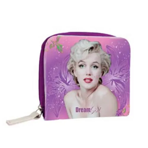 Borsello Portafoglio Vintage con 2 Scomparti Marilyn Monroe Dream Coore Lilla