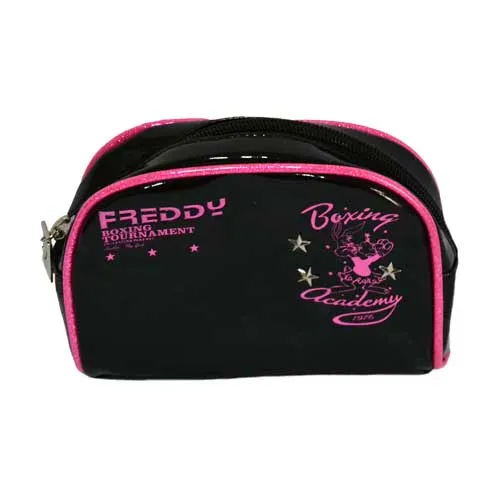 Trousse Freddy Borsello Colore Nero e Fucsia Lucido Borsellino Donna Portatrucco