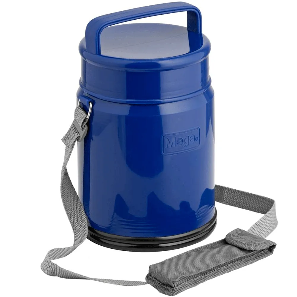 Portavivande Thermos Termico 0,68lt Con Tracolla Caldo Freddo 13x20cm Colore Blu